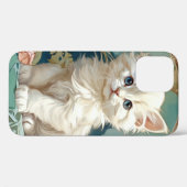 アルフォンスミュシャスタイルホワイトキャット Case-Mate iPhoneケース (裏面 (横))
