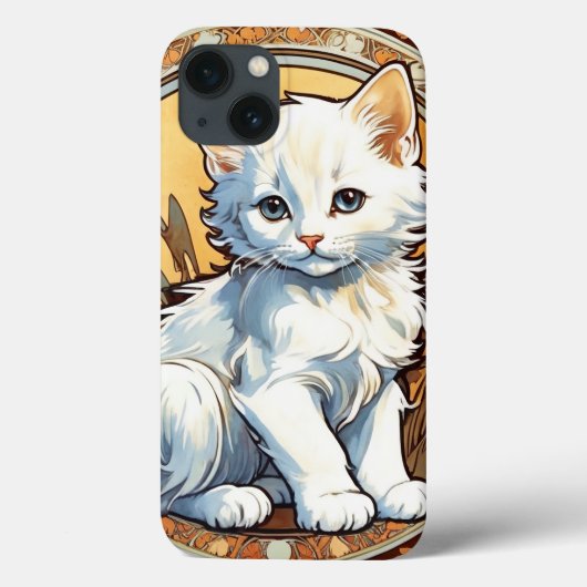 アルフォンスミュシャスタイル猫 Case-Mate iPhoneケース (裏面)