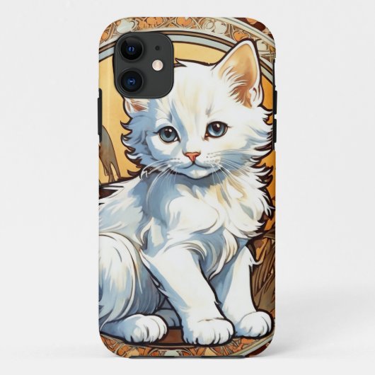 アルフォンスミュシャスタイル猫 Case-Mate iPhoneケース (裏面)