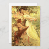 アルフォンスミュシャスピリットオブ春招待状 招待状 (正面/裏面)