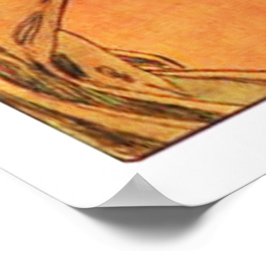 アルフォンスミュシャスリップまたは滑ること牛ポスター ポスター (角)