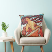 アルフォンスミュシャダンスヴィンテージアールヌーボー絵画ズ クッション (椅子)