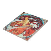 アルフォンスミュシャダンスヴィンテージアールヌーボー絵画ズ タイル (側面)