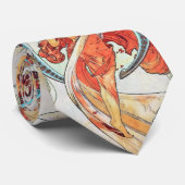 アルフォンスミュシャダンスヴィンテージアールヌーボー絵画ズ ネクタイ (ロール)