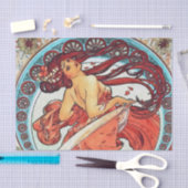 アルフォンスミュシャダンスヴィンテージアールヌーボー絵画ズ 薄葉紙 (クラフト)