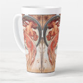 アルフォンスミュシャダンス1898アールヌーボーヴィンテージ カフェラテマグ (左アングル)