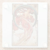 アルフォンスミュシャダンス1898アールヌーボーヴィンテージ ガラスコースター (裏面)