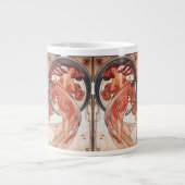 アルフォンスミュシャダンス1898アールヌーボーヴィンテージ ジャンボコーヒーマグカップ (正面)