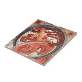 アルフォンスミュシャダンス1898アールヌーボーヴィンテージ タイル (側面)