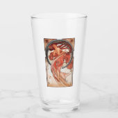 アルフォンスミュシャダンス1898アールヌーボーヴィンテージ タンブラーグラス (正面)