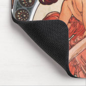 アルフォンスミュシャダンス1898アールヌーボーヴィンテージ マウスパッド (コーナー)