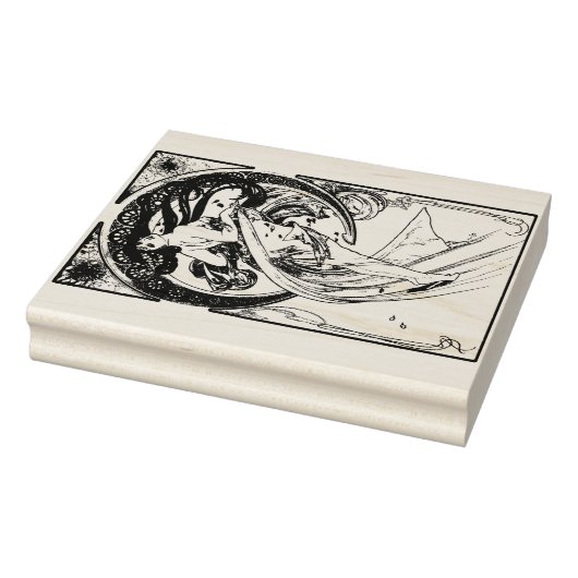 アルフォンスミュシャダンス1898アールヌーボーヴィンテージ ラバースタンプ (スタンプ)