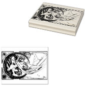 アルフォンスミュシャダンス1898アールヌーボーヴィンテージ ラバースタンプ (押印)