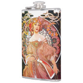 アルフォンスミュシャデイドリームフローラヴィンテージアールヌーボー フラスク (左)