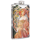 アルフォンスミュシャデイドリームフローラヴィンテージアールヌーボー フラスク (右)