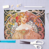 アルフォンスミュシャデイドリームフローラヴィンテージアールヌーボー 薄葉紙 (クラフト)