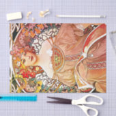 アルフォンスミュシャデイドリームフローラヴィンテージアールヌーボー 薄葉紙 (クラフト)