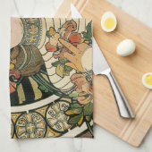 アルフォンスミュシャトラピスチン新しい キッチンタオル (四つ折り)