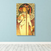 アルフォンスミュシャトラピスチン新しい キャンバスプリント (インサイチュ (ウッドフロア))