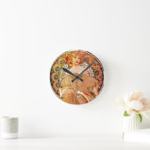 アルフォンスミュシャドリーミング(Reverie) ラウンド壁時計 (ホーム)