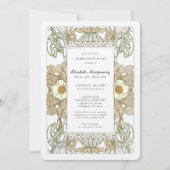 アルフォンスミュシャバラお祝い・オブ・ライフ 招待状 (正面)