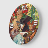 アルフォンスミュシャビエレスデラミューズ ラージ壁時計 (傾斜)