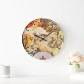 アルフォンスミュシャビスクイツレフェヴル ラージ壁時計 (ホーム)