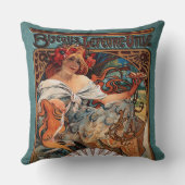 アルフォンスミュシャビスケットLefevre-Utile Speckled From クッション (裏面)