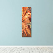 アルフォンスミュシャフォーシーズンズ秋 キャンバスプリント (インサイチュ (ウッドフロア))