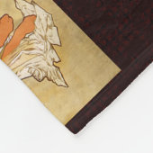 アルフォンスミュシャフォーシーズンズ フリースブランケット (角)