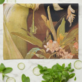 アルフォンスミュシャフリートヴィンテージロマンチックアールヌーボー キッチンタオル (折り畳み)