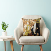 アルフォンスミュシャフリートヴィンテージロマンチックアールヌーボー クッション (椅子)