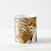 アルフォンスミュシャフリートヴィンテージロマンチックアールヌーボー コーヒーマグカップ (中央)