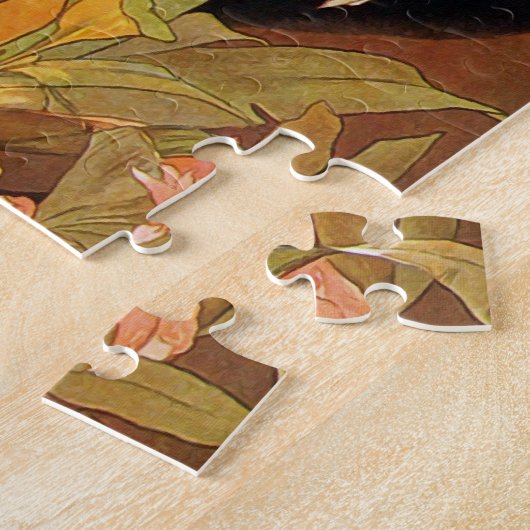 アルフォンスミュシャフリートヴィンテージロマンチックアールヌーボー ジグソーパズル (側面)