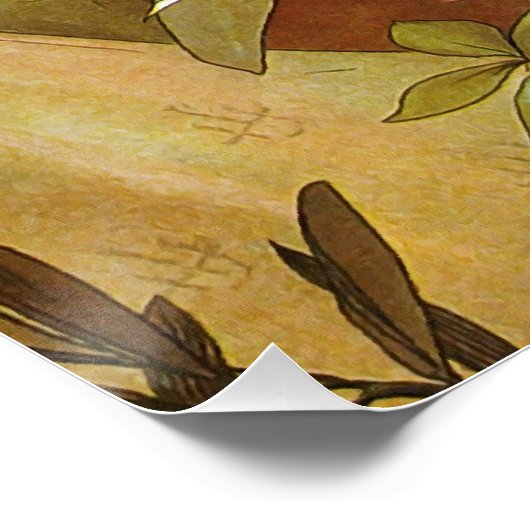 アルフォンスミュシャフリートヴィンテージロマンチックアールヌーボー ポスター (コーナー)