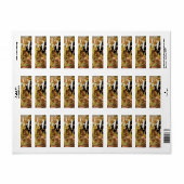 アルフォンスミュシャフリートヴィンテージロマンチックアールヌーボー ラベル (フルシート)