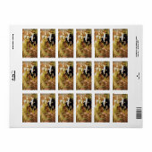 アルフォンスミュシャフリートヴィンテージロマンチックアールヌーボー ラベル (フルシート)