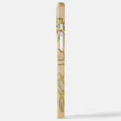 アルフォンスミュシャフローラルパターンアールヌーボー iPhoneケース (左側面)