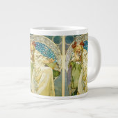 アルフォンスミュシャプリンセスヒヤシンスアールヌーボー ジャンボコーヒーマグカップ (正面右)