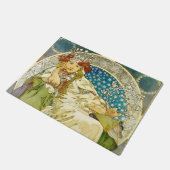 アルフォンスミュシャプリンセスヒヤシンスアールヌーボー ドアマット (アングル)