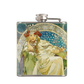 アルフォンスミュシャプリンセスヒヤシンスアールヌーボー フラスク (裏面)