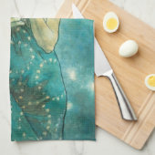 アルフォンスミュシャムーンライトクレアドゥルネアールヌーボー キッチンタオル (四つ折り)