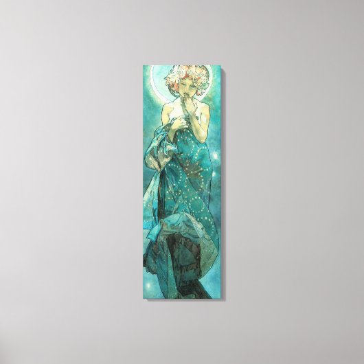 アルフォンスミュシャムーンライトクレアドゥルネアールヌーボー キャンバスプリント (正面)