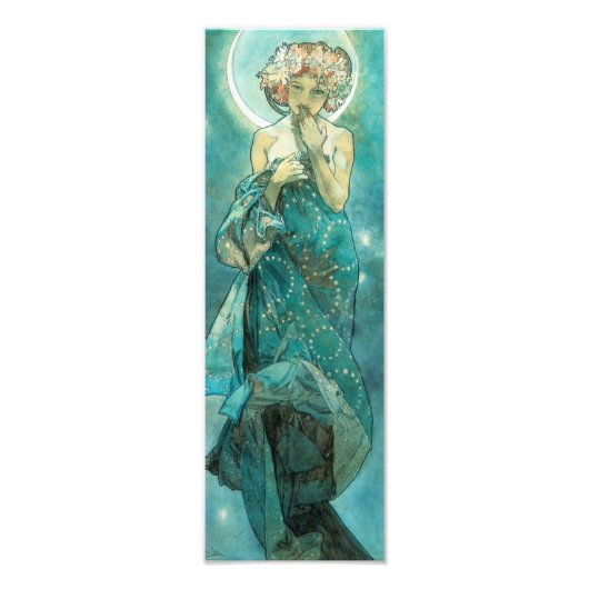 アルフォンスミュシャムーンライトクレアドゥルネアールヌーボー フォトプリント            (正面)