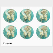 アルフォンスミュシャムーンライトクレアドゥルネアールヌーボー ラウンドシール (シート)