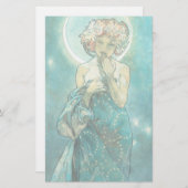 アルフォンスミュシャムーンライトクレアドゥルネアールヌーボー 便箋 (正面/裏面)