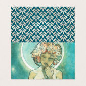 アルフォンスミュシャムーンライトクレアドゥルネアールヌーボー 名刺 (外部フラット)