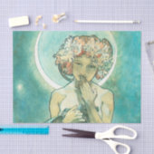 アルフォンスミュシャムーンライトクレアドゥルネアールヌーボー 薄葉紙 (クラフト)