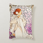 アルフォンスミュシャラダム1896アールヌーボーヴィンテージ アクセントクッション (裏面(縦))