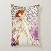 アルフォンスミュシャラダム1896アールヌーボーヴィンテージ アクセントクッション (正面(垂直))